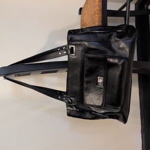 Vintage Wilsons Leather Black Laptop Purse